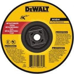 DeWALT - 60 Grit, 7" Wheel Diam, Type 27 Depressed Center Wheel - Aluminum Oxide, Resinoid Bond, 8,700 Max RPM - Exact Tool & Supply