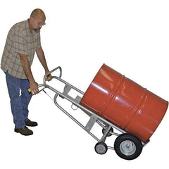 Wesco Industrial Products - 1,000 Lb Load Capacity, 30 & 55 Gal Pail Tipper - 25-7/8" Wide x 60" High, 4 Aluminum Wheels - Exact Tool & Supply