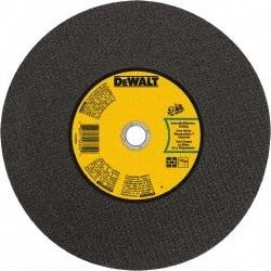 DeWALT - 14" 24 Grit Silicon Carbide Cutoff Wheel - 1/8" Thick, 20mm Arbor, 5,500 Max RPM, Use with Gas Powered Saws - Exact Tool & Supply