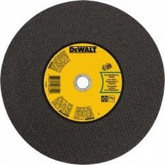 DeWALT - 14" 24 Grit Silicon Carbide Cutoff Wheel - 1/8" Thick, 20mm Arbor, 5,500 Max RPM, Use with Gas Powered Saws - Exact Tool & Supply