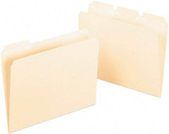 Pendaflex - 8-1/2 x 11", Letter Size, Manila, File Folders with Top Tab - 11 Point Stock, 1/3 Tab Cut Location - Exact Tool & Supply
