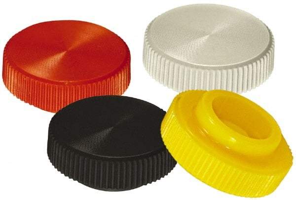 Made in USA - Knurled Plastic Thumb Screw - 13mm OAL, 13mm Head Diam x 5.5mm Head Height - Exact Tool & Supply