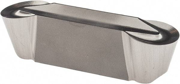 Iscar - 8040GIDA Grade IC20, 8mm Cutting Width Diamond Tipped Grooving Insert - 4mm Max Depth of Cut, Neutral, 0.1575" Corner Radius, Uncoated - Exact Tool & Supply