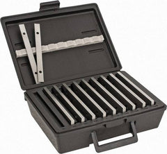 Fowler - 20 Piece, 6 Inch Long Steel Parallel Set - 1/2 to 1-5/8 Inch High, 1/8 to 1/8 Inch Thick, 50 RC Hardness, Sold as 10 Pair - Exact Tool & Supply