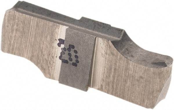 Iscar - GIPI2.39-1.20 Grade IC20, 3/32" Cutting Width, Double End, Carbide Grooving Insert - Uncoated, 1/4" Depth of Cut, Neutral Hand, 1.2mm Corner Radius - Exact Tool & Supply