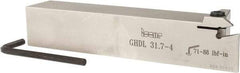 Iscar - GHD, External, Left Hand, 0.4" Max Depth of Cut, 0.157 to 0.197" Groove Width, Indexable Grooving Tool Holder - GI.. Insert Compatibility, 1-1/4" Shank Height, 1-1/4" Shank Width, 7" OAL - Exact Tool & Supply