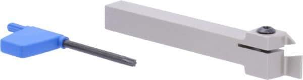 Iscar - GHD, External, Right Hand, 0.32" Max Depth of Cut, 0.016 to 1/8" Groove Width, Indexable Grooving Tool Holder - GI.. Insert Compatibility, 1/2" Shank Height, 1/2" Shank Width, 4-1/2" OAL - Exact Tool & Supply