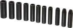 Proto - 11 Piece 3/8" Drive Deep Well Impact Socket Set - 6 Points, 7mm to 17mm Range, Metric Measurement Standard - Exact Tool & Supply