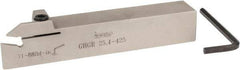 Iscar - GHG, External, Right Hand, 2" Max Depth of Cut, 0.185 to 1/4" Groove Width, Indexable Grooving Tool Holder - GI..,TIP.. Insert Compatibility, 1" Shank Height, 1" Shank Width, 6" OAL - Exact Tool & Supply