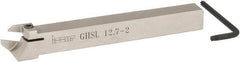 Iscar - GHS, External, Left Hand, 1" Max Depth of Cut, 0.087 to 1/8" Groove Width, Indexable Grooving Tool Holder - GIG, GIM, GIP, TIP Insert Compatibility, 1/2" Shank Height, 1/2" Shank Width, 4.72" OAL - Exact Tool & Supply