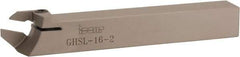 Iscar - GHS, External, Left Hand, 1.26" Max Depth of Cut, 2.2 to 3.15mm Groove Width, Indexable Grooving Tool Holder - GIG, GIM, GIP, TIP Insert Compatibility, 16mm Shank Height, 16mm Shank Width, 120mm OAL - Exact Tool & Supply