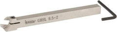 Iscar - GHS, External, Left Hand, 0.395" Max Depth of Cut, 0.087 to 1/8" Groove Width, Indexable Grooving Tool Holder - GIG, GIM, GIP, TIP Insert Compatibility, 3/8" Shank Height, 3/8" Shank Width, 4.72" OAL - Exact Tool & Supply