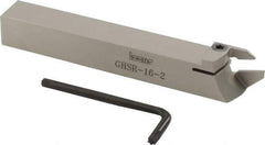 Iscar - GHS, Right Hand Cut, 1.26" Max Workpc Diam, GIG, GIM, GIP, TIP Insert, Indexable Cutoff Toolholder - 1.26 Max Depth of Cut, 16mm Shank Width, 16mm Shank Height, 120mm OAL - Exact Tool & Supply