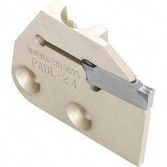 Iscar - Left Hand Cut, 3.18mm Insert Width, Cutoff & Grooving Support Blade for Indexables - 16.3mm Max Depth of Cut, 1.9mm Head Projection - Exact Tool & Supply