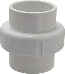 Value Collection - 1-1/2" PVC Plastic Pipe Union with EPDM O-Ring - Schedule 40, Slip End Connections - Exact Tool & Supply