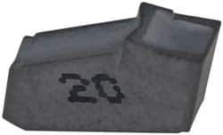Iscar - GFN IC20 Grade, 0.1193" Cutting Width, Carbide Cutoff Insert - 0° Neutral Lead Angle, 0.0079" Cnr Rad, Single End - Exact Tool & Supply
