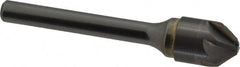 SGS - 1/2" Head Diam, 1/4" Shank Diam, 6 Flute 82° Solid Carbide Countersink - Exact Tool & Supply