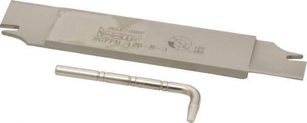 Iscar - 1.2598" Blade Height, 0.2047" Blade Width, 5.9055" OAL, Right Hand Cut, Double End Indexable Cut-Off Blade - 25mm Max Depth of Cut, SGFFH Blade, Self Grip Series - Exact Tool & Supply