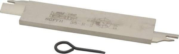 Iscar - 1.2598" Blade Height, 0.2047" Blade Width, 5.9055" OAL, Right Hand Cut, Double End Indexable Cut-Off Blade - 20mm Max Depth of Cut, SGFFH Blade, Self Grip Series - Exact Tool & Supply