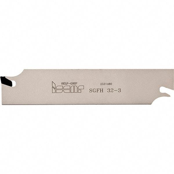 Iscar - 1.0236" Blade Height, 0.1575" Blade Width, 2.4803" OAL, Neutral Cut, Single End Indexable Cut-Off Blade - SGFH Blade, Self Grip Series - Exact Tool & Supply
