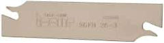Iscar - 1.0236" Blade Height, 0.0945" Blade Width, 4.3307" OAL, Right Hand Cut, Double End Indexable Cut-Off Blade - SGFH Blade, Self Grip Series - Exact Tool & Supply