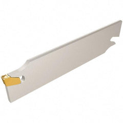 Iscar - 1.2598" Blade Height, 0.315" Blade Width, 5.9055" OAL, Right Hand Cut, Double End Indexable Cut-Off Blade - SGFH Blade, Self Grip Series - Exact Tool & Supply