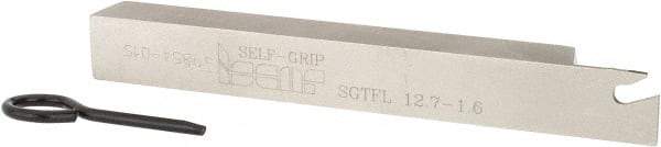 Iscar - SGTF, Left Hand Cut, 1.18" Max Workpc Diam, GFN, GFR Insert, Indexable Cutoff Toolholder - 1/2" Shank Width, 1/2" Shank Height, 4.3" OAL - Exact Tool & Supply