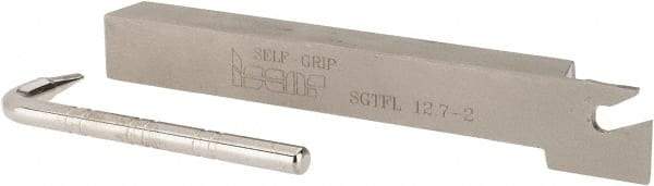Iscar - SGTF, Left Hand Cut, 1-1/4" Max Workpc Diam, GFN, GFR Insert, Indexable Cutoff Toolholder - 1/2" Shank Width, 1/2" Shank Height, 4.3" OAL - Exact Tool & Supply