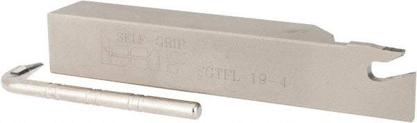Iscar - SGTF, Left Hand Cut, 2" Max Workpc Diam, GFN, GFR Insert, Indexable Cutoff Toolholder - 3/4" Shank Width, 3/4" Shank Height, 4-1/2" OAL - Exact Tool & Supply