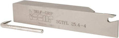 Iscar - SGTF, Left Hand Cut, 2-1/2" Max Workpc Diam, GFN, GFR Insert, Indexable Cutoff Toolholder - 1" Shank Width, 1" Shank Height, 5.9" OAL - Exact Tool & Supply
