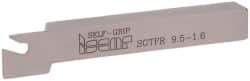Iscar - SGTF, Right Hand Cut, 1.06" Max Workpc Diam, GFN, GFR Insert, Indexable Cutoff Toolholder - 3/8" Shank Width, 3/8" Shank Height, 3" OAL - Exact Tool & Supply