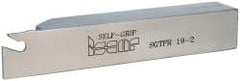 Iscar - SGTF, Right Hand Cut, 1.38" Max Workpc Diam, GFN, GFR Insert, Indexable Cutoff Toolholder - 3/4" Shank Width, 3/4" Shank Height, 4-1/2" OAL - Exact Tool & Supply