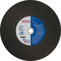 Sait - 12" Ceramic Cutoff Wheel - 3/32" Thick, 1" Arbor, 5,100 Max RPM, Use with Chop Saws - Exact Tool & Supply