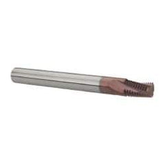 Carmex - 1/8-27 NPT, 1/4" Cutting Diam, 3 Flute, Solid Carbide Helical Flute Thread Mill - Internal/External Thread, 0.39" LOC, 2-1/2" OAL, 1/4" Shank Diam - Exact Tool & Supply