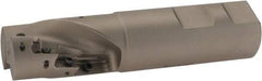 Iscar - 1" Cut Diam, 1.47" Max Depth of Cut, 1" Shank Diam, 4-1/4" OAL, Indexable Square Shoulder End Mill - AP.T 1003.. Inserts, Weldon Shank, 90° Lead Angle, Series Helimill - Exact Tool & Supply