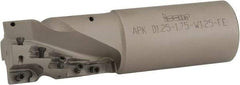 Iscar - 1-1/4" Cut Diam, 1.86" Max Depth of Cut, 1-1/4" Shank Diam, 4-1/2" OAL, Indexable Square Shoulder End Mill - AP.T 1003.. Inserts, Weldon Shank, 90° Lead Angle, Series Helimill - Exact Tool & Supply