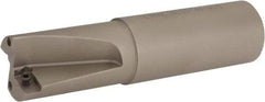 Iscar - 1" Cut Diam, 0.4" Max Depth of Cut, 1" Shank Diam, 4.02" OAL, Indexable Square Shoulder End Mill - AP.T 1003.. Inserts, Weldon Shank, 90° Lead Angle, Series Helimill - Exact Tool & Supply