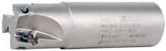 Iscar - 1-1/4" Cut Diam, 0.56" Max Depth of Cut, 1-1/4" Shank Diam, 4-1/4" OAL, Indexable Square Shoulder End Mill - AD..1505.., HM90 AD..1505 Inserts, Weldon Shank, 90° Lead Angle, Series Heli2000 - Exact Tool & Supply
