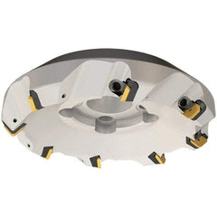 Iscar - 2" Cut Diam, 3/4" Arbor Hole, 0.23" Max Depth of Cut, 45° Indexable Chamfer & Angle Face Mill - 4 Inserts, SEKN/R 12... Insert, Right Hand Cut, 4 Flutes, Series F45E - Exact Tool & Supply