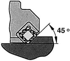 Iscar - 3" Cut Diam, 1" Arbor Hole, 0.23" Max Depth of Cut, 45° Indexable Chamfer & Angle Face Mill - 6 Inserts, SEKN/R 12... Insert, Right Hand Cut, 6 Flutes, Series F45E - Exact Tool & Supply