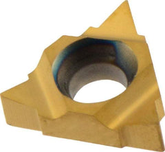 Iscar - 08UIRL Internal Left & Right Hand 4.5-2.75 Partial Profile 60° Laydown Threading Insert - Grade IC228, TiCN/TiN Coated Carbide, 4.76mm Inscribed Circle - Exact Tool & Supply