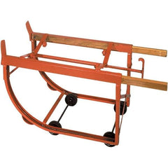 Wesco Industrial Products - 1,000 Lb Load Capacity, 30 & 55 Gal Drum Cradle - 19" Wide x 25-1/2" High, 4 Steel Wheels - Exact Tool & Supply