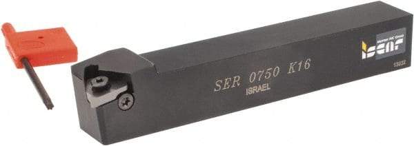 Iscar - External Thread, Right Hand Cut, 3/4" Shank Width x 3/4" Shank Height Indexable Threading Toolholder - 5" OAL, K 16 Insert Compatibility, SE Toolholder, Series SER - Exact Tool & Supply