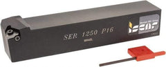 Iscar - External Thread, Right Hand Cut, 1-1/4" Shank Width x 1-1/4" Shank Height Indexable Threading Toolholder - 7" OAL, P 16 Insert Compatibility, SE Toolholder - Exact Tool & Supply