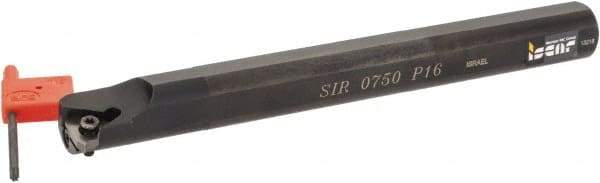 Iscar - Internal Thread, Right Hand Cut, 3/4" Shank Width x 3/4" Shank Height Indexable Threading Toolholder - 7" OAL, P 16 Insert Compatibility, SI Toolholder, Series SIR - Exact Tool & Supply