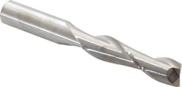 Niagara Cutter - 1/2", 2" LOC, 1/2" Shank Diam, 4" OAL, 2 Flute, Solid Carbide Square End Mill - Single End, Uncoated, Spiral Flute, 30° Helix, Centercutting, Right Hand Cut, Right Hand Flute, Series C230 - Exact Tool & Supply
