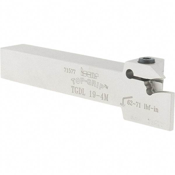 Iscar - TGD, External, Left Hand, 0.683" Max Depth of Cut, 0.157 to 0.197" Groove Width, Indexable Grooving Tool Holder - TGM... Insert Compatibility, 3/4" Shank Height, 3/4" Shank Width, 5" OAL - Exact Tool & Supply