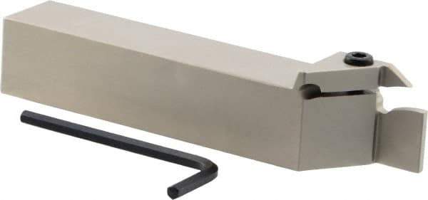 Iscar - TGD, External, Right Hand, 0.59" Max Depth of Cut, 0.157 to 0.197" Groove Width, Indexable Grooving Tool Holder - TGM... Insert Compatibility, 1" Shank Height, 1" Shank Width, 5-1/2" OAL - Exact Tool & Supply