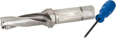 Iscar - 2.63" Max Drill Depth, 3xD, 7/8" Diam, Indexable Insert Drill - 2 Inserts, 1" Shank Diam, Straight Shank - Exact Tool & Supply