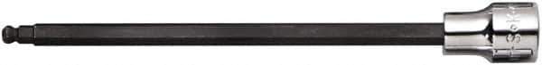 SK - 3/8" Drive, 5mm Hex Bit Socket - 6" OAL, 5" Bit Length, Ball End - Exact Tool & Supply
